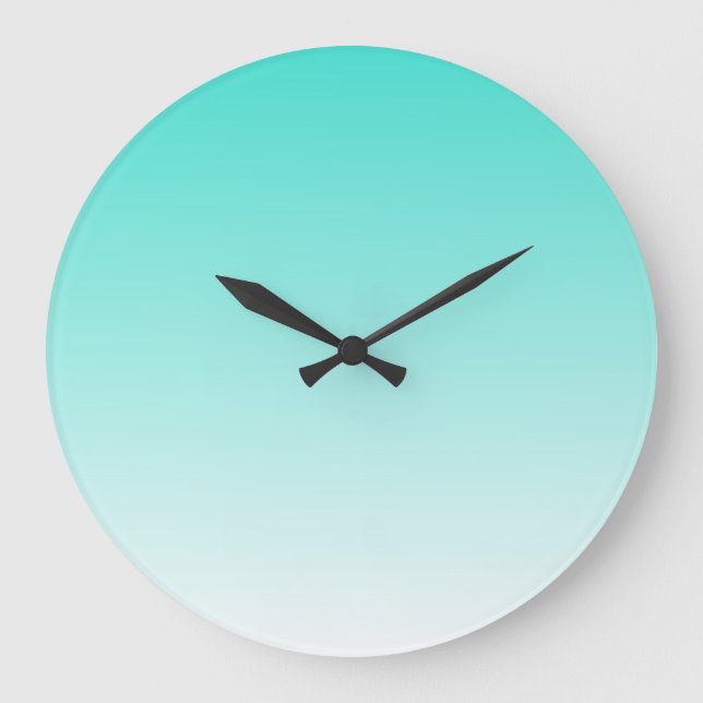 Grande Horloge Ronde Turquoise Ombre (Recto)