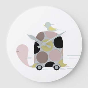 Grande Horloge Ronde Tweeter sur une tortue