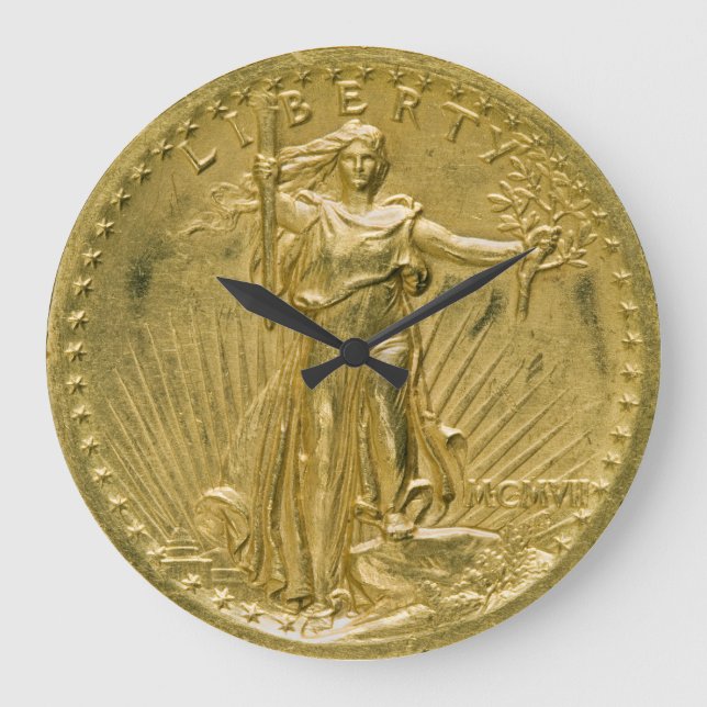 Grande Horloge Ronde Twenty Dollar Gold Piece Liberty Sculpture 1907 (Recto)