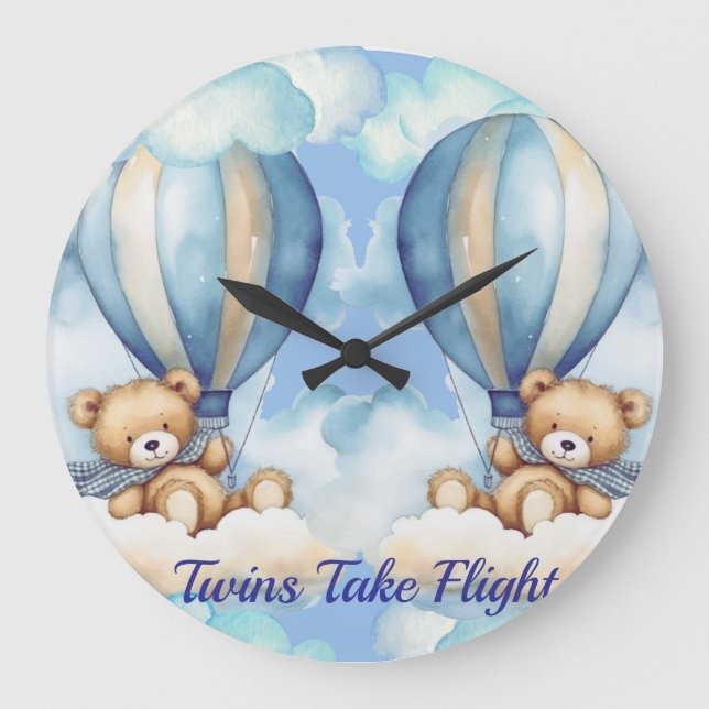 Grande Horloge Ronde Twins Take Flight Nursery (Recto)