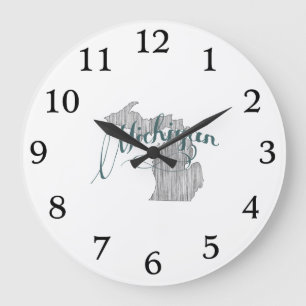 Grande Horloge Ronde Typographe d'État du Michigan