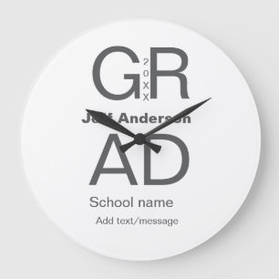 Grande Horloge Ronde Typographie moderne graduation simple minimum c