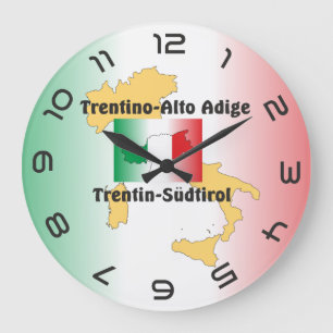 Grande Horloge Ronde Tyrol du Sud - Alto Adige - Italie - Heure italien