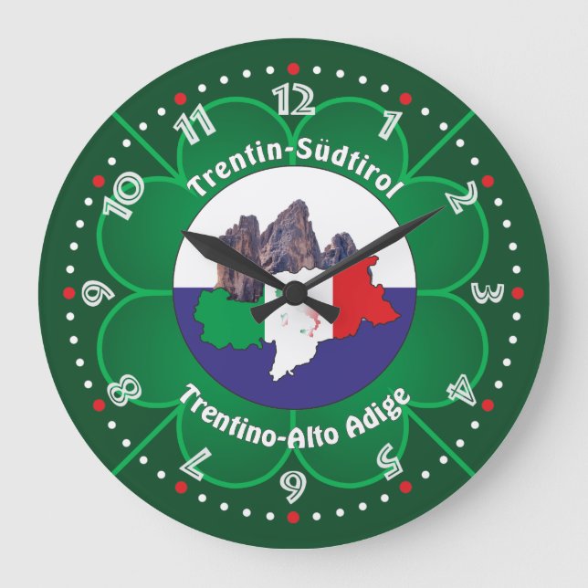 Grande Horloge Ronde Tyrol du Sud - Alto Adige - Italie - Heure italien (Recto)