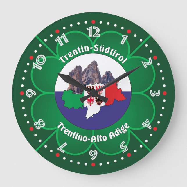 Grande Horloge Ronde Tyrol du Sud - Alto Adige - Italie - Heure italien (Recto)