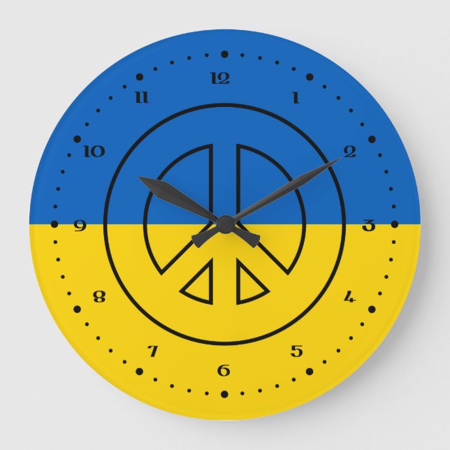 Grande Horloge Ronde Ukrainian flag peace sign (Recto)