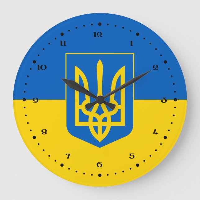 Grande Horloge Ronde Ukrainiflag (Recto)