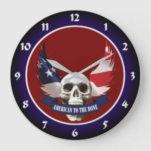 Grande Horloge Ronde Un Américain au crâne os