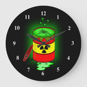 Grande Horloge Ronde Un baril de Toxic Waste