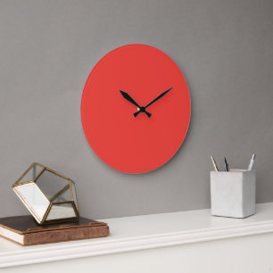 Grande Horloge Ronde Un carré rouge audacieux entouré d'un blanc éclata