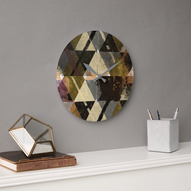 Grande Horloge Ronde Un design abstrait moderne (Bureau)