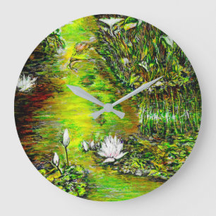 Grande Horloge Ronde Un étang avec des pensées impures
