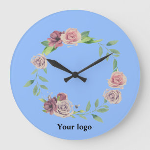 Grande Horloge Ronde Un logo personnalisé simple et élégant ici compagn