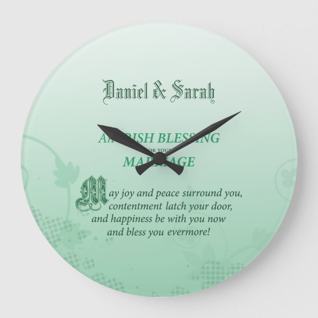 Grande Horloge Ronde Un Mariage irlandais qui félicite (Recto)
