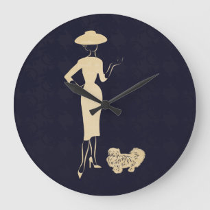 Grande Horloge Ronde Un nouveau look Mode Vintage des années 1950