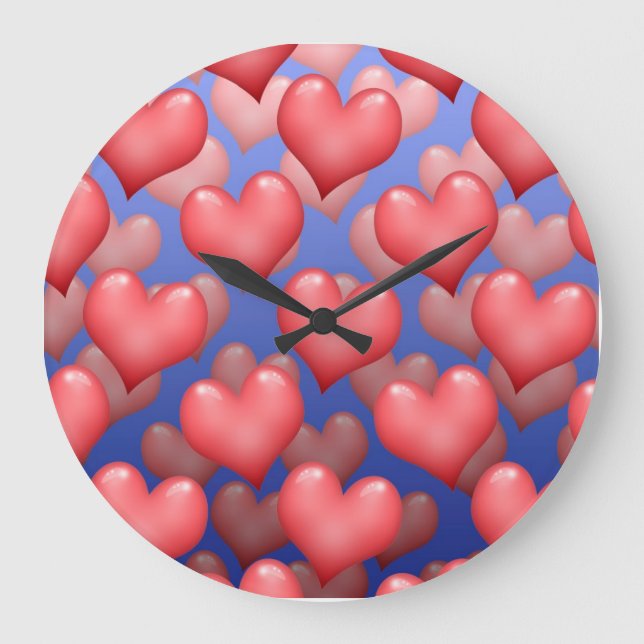 Grande Horloge Ronde Un tas de cœurs (Recto)