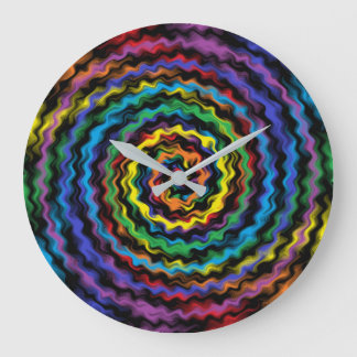 Grande Horloge Ronde Une Détonation Colorée