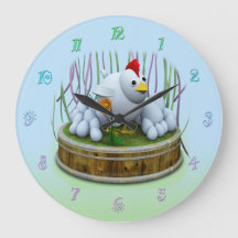 Une poule avec beaucoup d'œufs