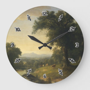 Grande Horloge Ronde Une Scène Pastorale Par Asher Brown Durand