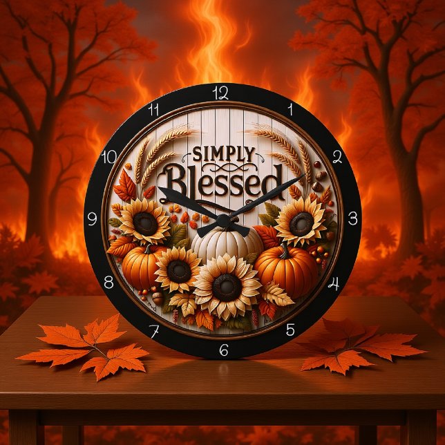 Grande Horloge Ronde Une simple récolte d'automne (Créateur téléchargé)