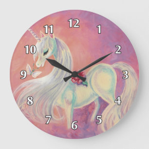 Grande Horloge Ronde Unicorn In Blush Of Dawn