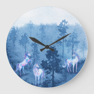Grande Horloge Ronde Unicorns in the mist