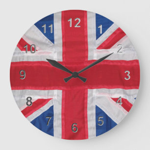 Grande Horloge Ronde Union Jack vintage