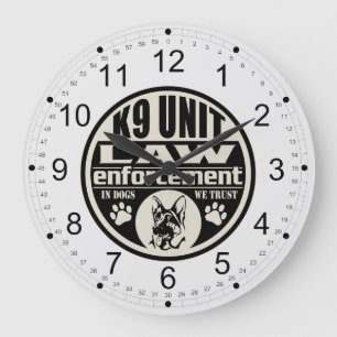 Grande Horloge Ronde Unité K9 chez les chiens que nous faisons