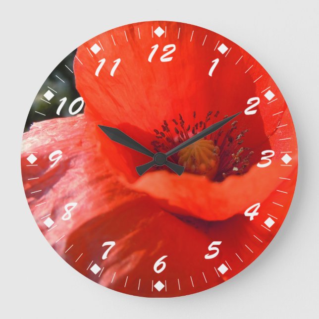Grande Horloge Ronde Upright poppy (Recto)