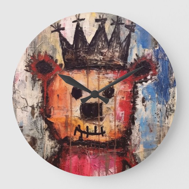 Grande Horloge Ronde Urban Bear King GRAFFITI (Recto)