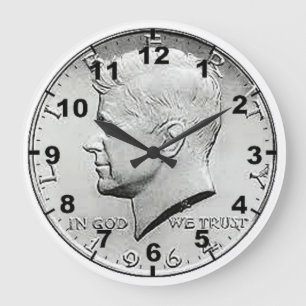 Grande Horloge Ronde "US Half Dollar Coin" Design wall clocks