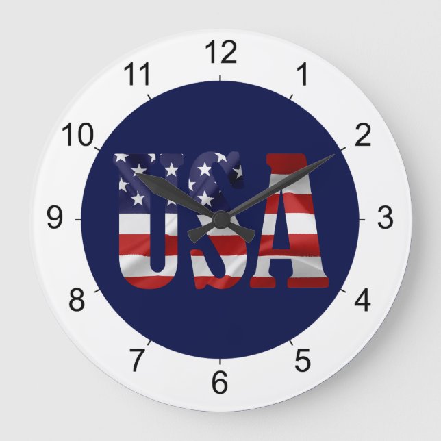 Grande Horloge Ronde USA Patriotique (Recto)