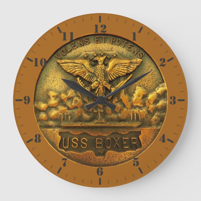 Grande Horloge Ronde USS Boxer plaque - volens et potens (Recto)