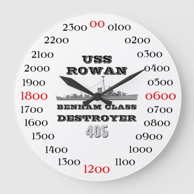 Grande Horloge Ronde USS Rowan (DD-405) (Recto)