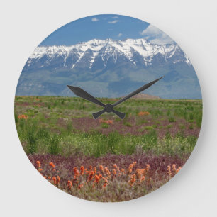 Grande Horloge Ronde Utah, États-Unis. Le mont Timpanogos s'élève au-de