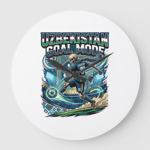 Grande Horloge Ronde Uzbekistan Mode de but squelette attaquant nations