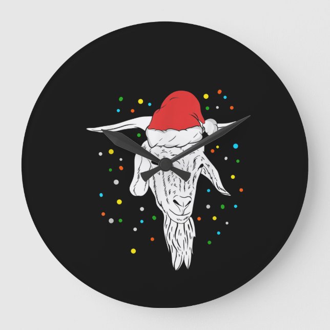 Grande Horloge Ronde Vacances de Noël à Goat Lover (Recto)