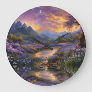 Grande Horloge Ronde Vallée de la Lavender à Dawn