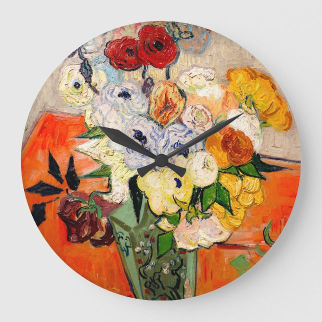 Grande Horloge Ronde Van Gogh Roses and Anemones (Recto)