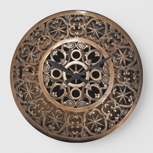 Grande Horloge Ronde Vatican ancient metal bronze steampunk mysterious (Recto)