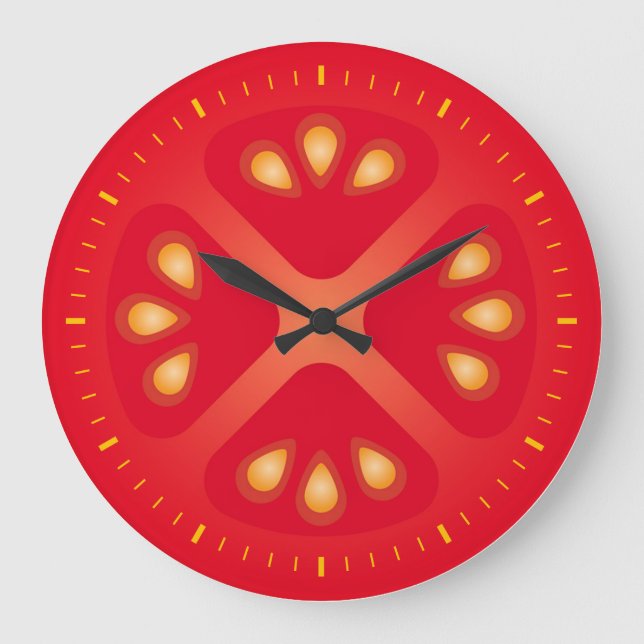 Grande Horloge Ronde vector tomato slide wall clock (Recto)