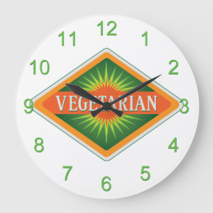 Grande Horloge Ronde Végétarien