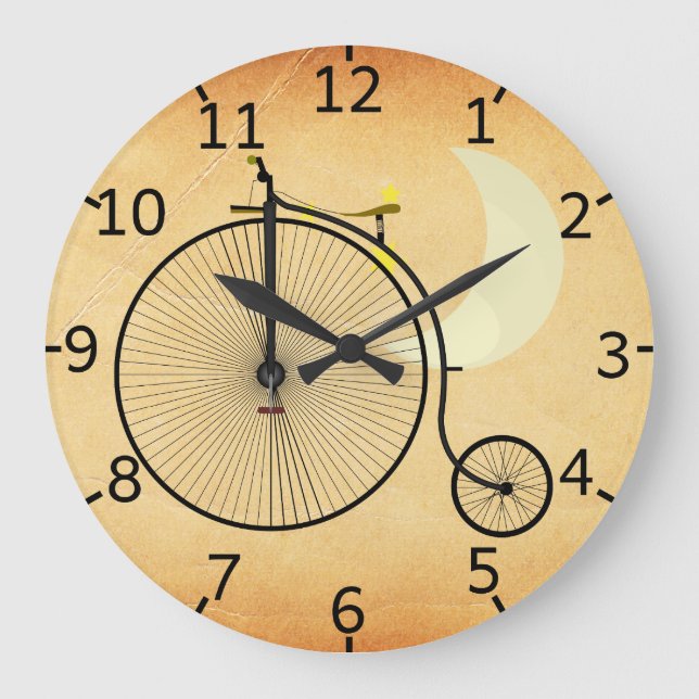 Grande Horloge Ronde Vélo vintage (Recto)