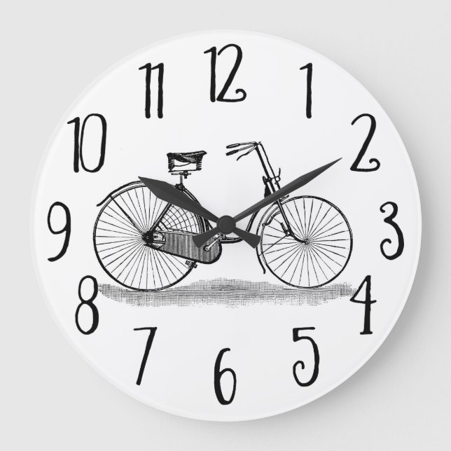 Grande Horloge Ronde Vélo vintage pour dames (Recto)