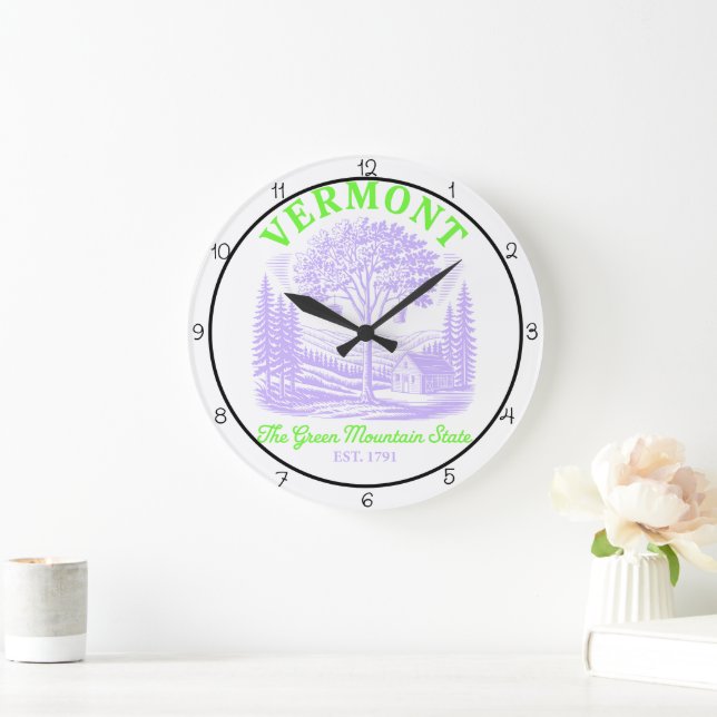 Grande Horloge Ronde Vermont Green Mountain State Cabin  (Maison)