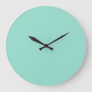 Grande Horloge Ronde Verre de plage Aqua couleur solide PANTONE 13-5412