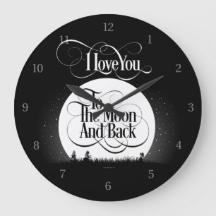 Grande Horloge Ronde Vers La Lune Et Retour