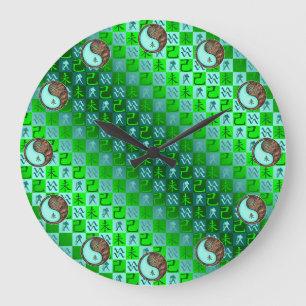 Grande Horloge Ronde Verseau & Chèvre de Terre