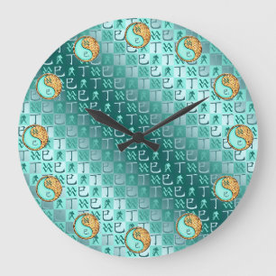 Grande Horloge Ronde Verseau & Serpent de feu