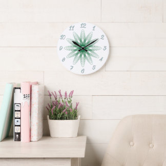 Grande Horloge Ronde Vert